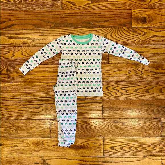 Primary Other - Primary Shamrock Pajamas Set Green and Blue - Size 2-3